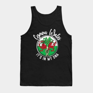 Wales - It's in my DNA. Welsh leek with a DNA strand on the flag of Wales design Tank Top